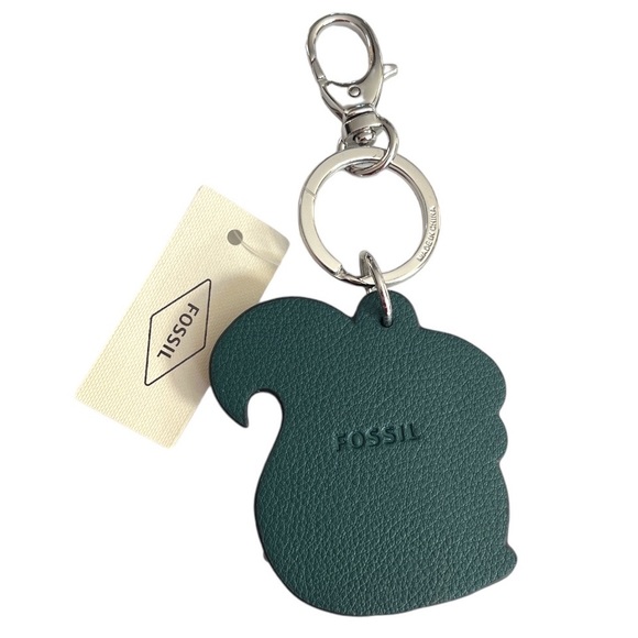 Fossil Squirrel Key Fob Brown Cream - Picture 2 of 5